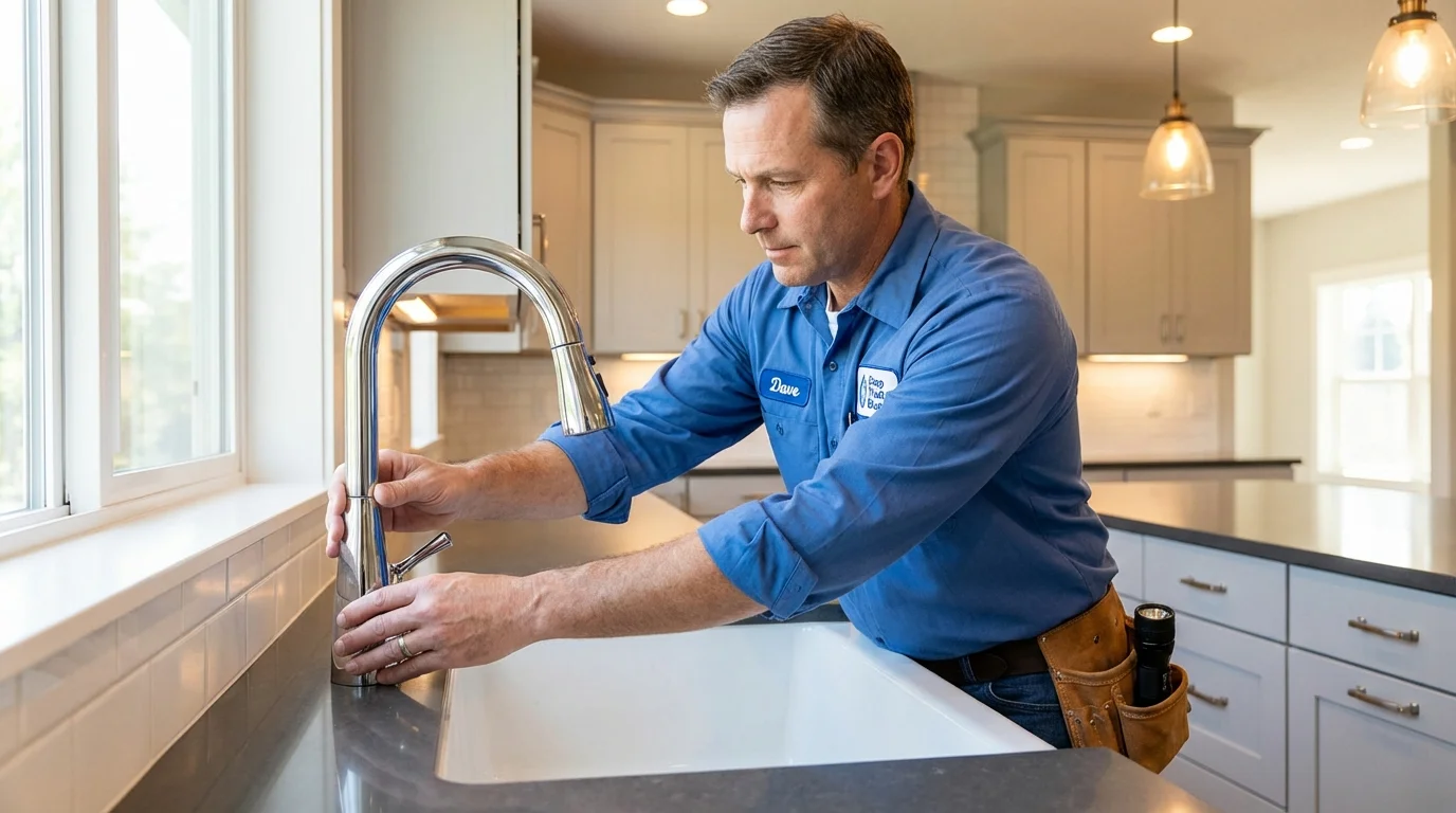Kitchen faucet installation by Johns Plumbing LLC in Ransomville