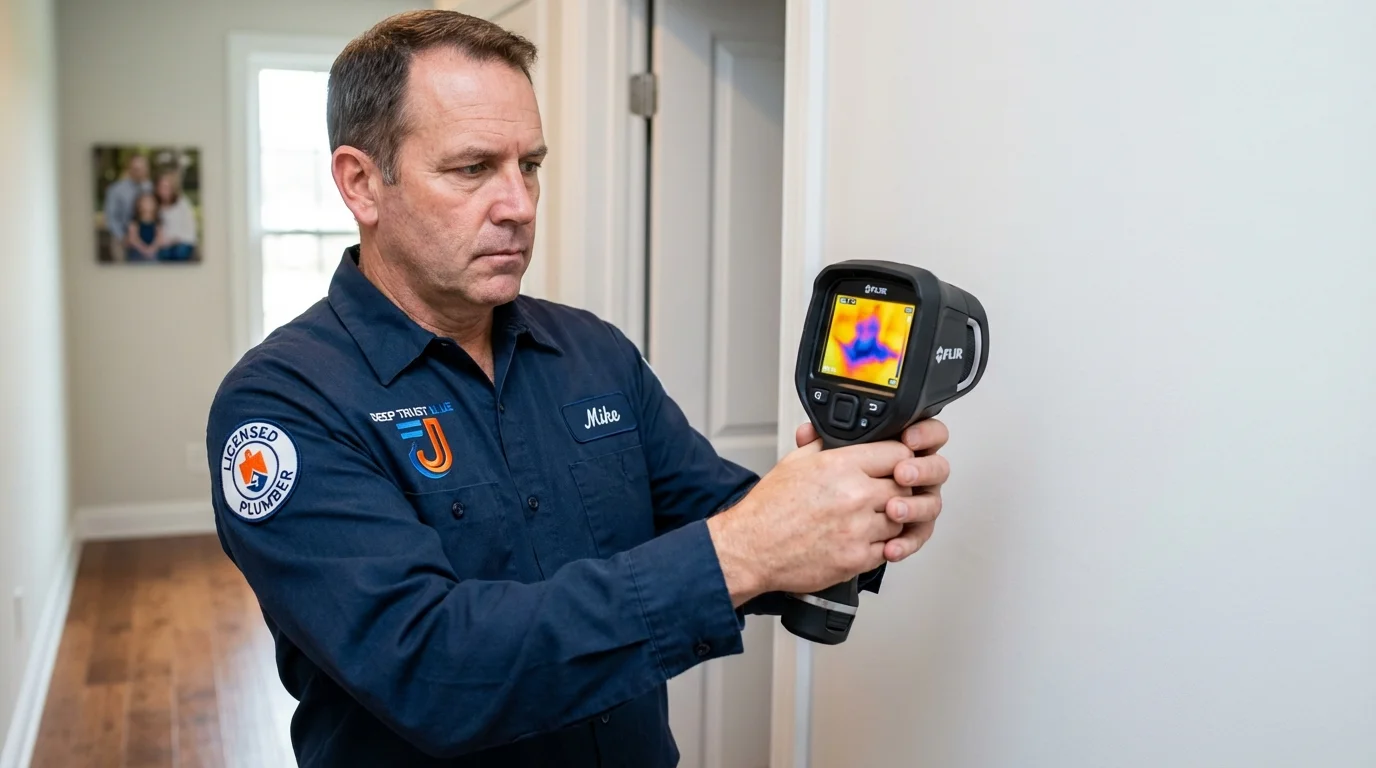 Thermal imaging leak detection by Johns Plumbing LLC in Ransomville